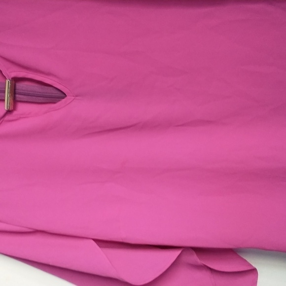 CKLass Business Casual Flutter Sleeve Dress Blouse Work Office Top Size Large - Picture 2 of 6